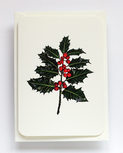 Canonbury Press Christmas Holly Greeting Card