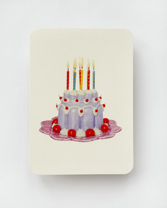 Canonbury Press Lavender Cream Blancmange Greeting Card