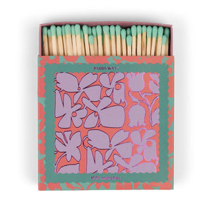 Paddy Wax Jumbo Boxed Matches - Abstract Floral