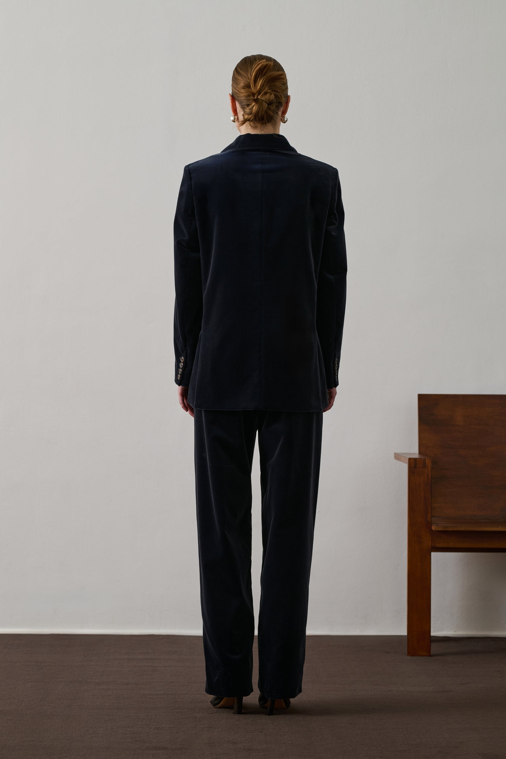 Soeur Sevres Jacket Anthracite Grey Smooth Velvet Veste