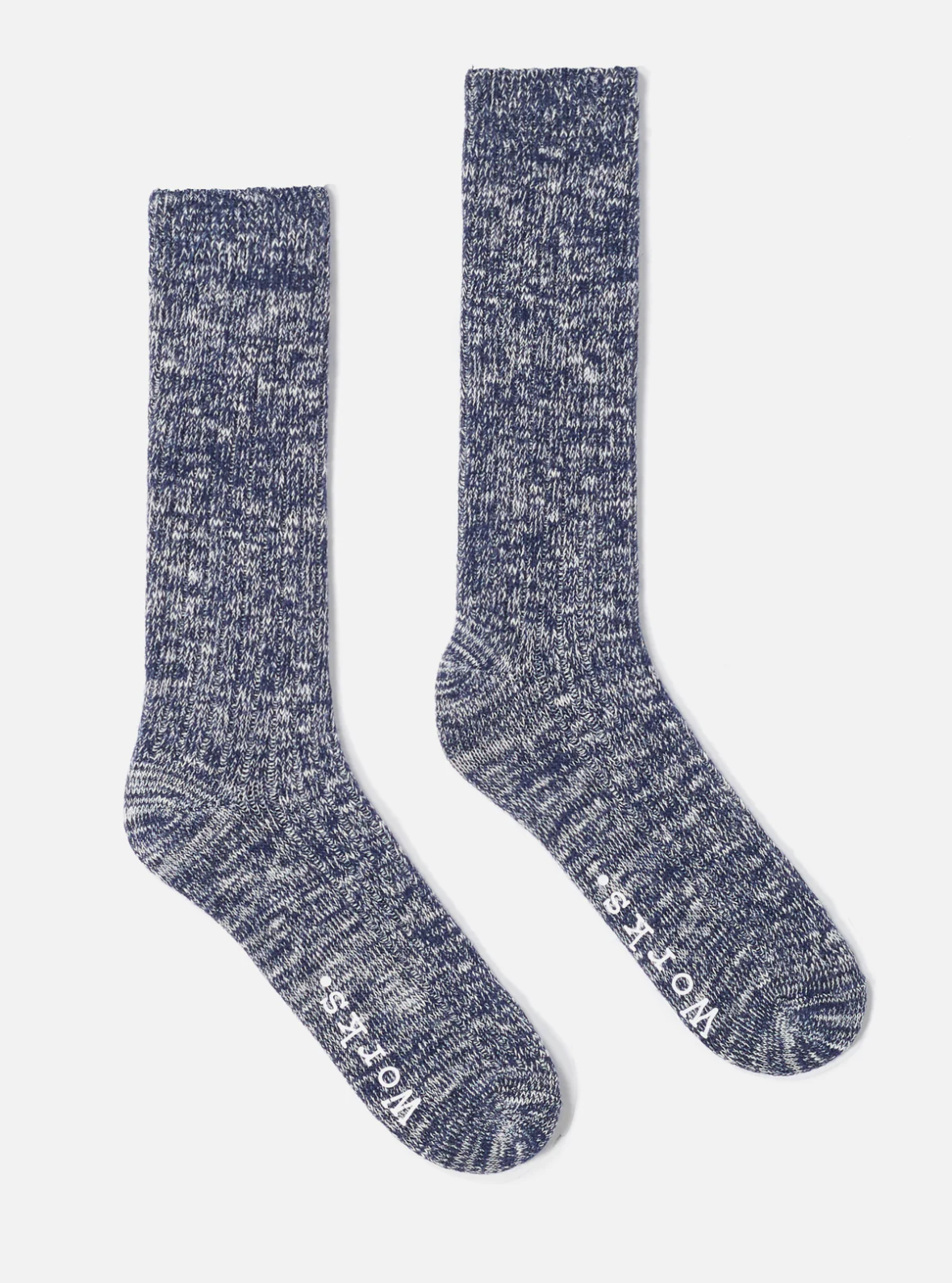 Universal Works Navy Slub Knit Slub Sock