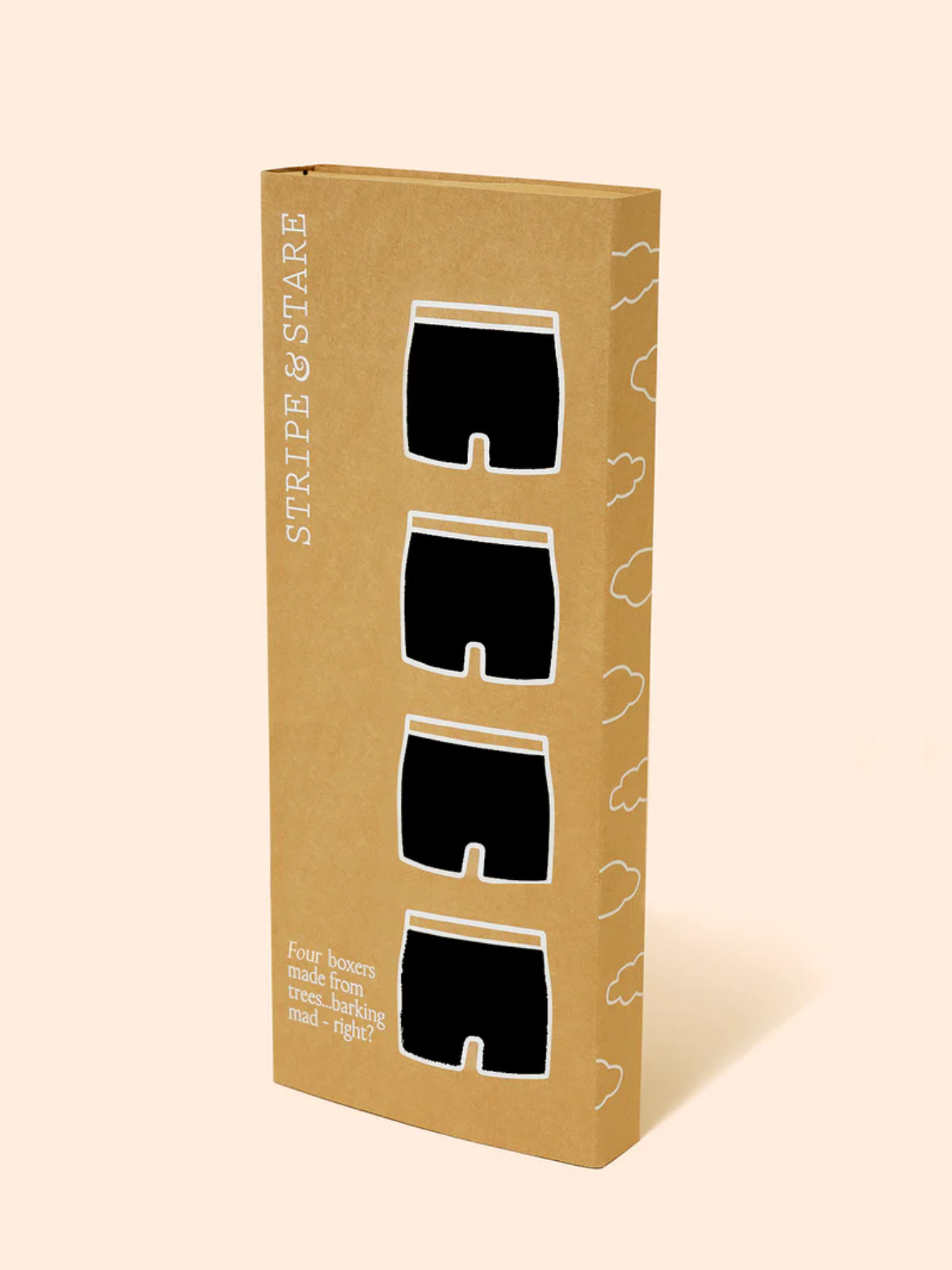 Stripe and stare Men’s boxers four pack - black