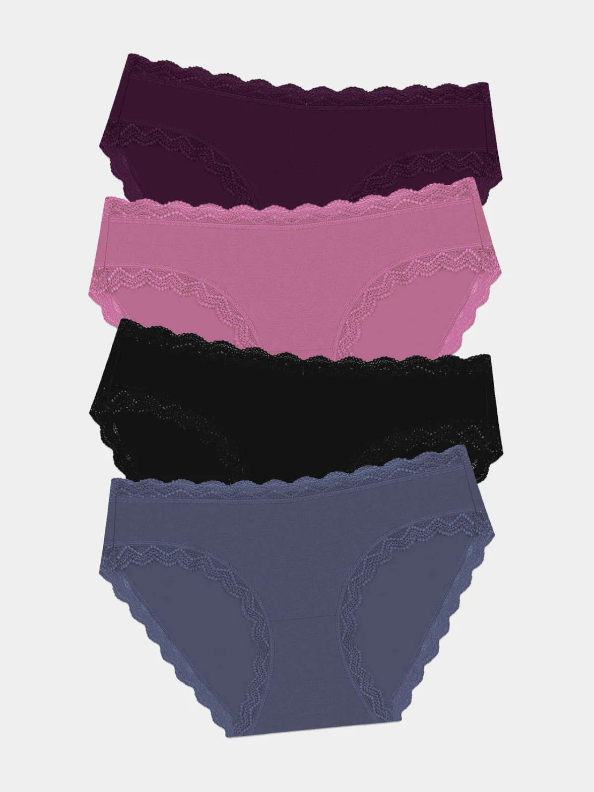 Stripe & Stare original knicker four pack - black cherry
