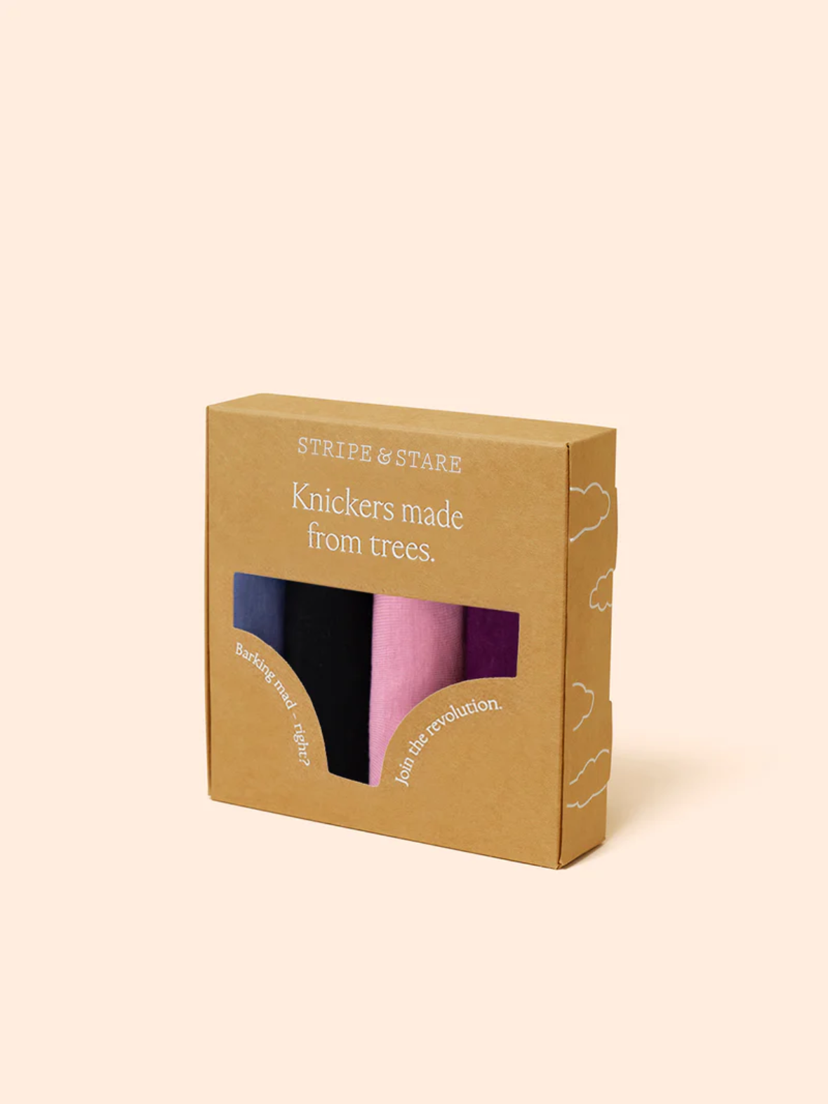 Stripe & Stare original knicker four pack - black cherry