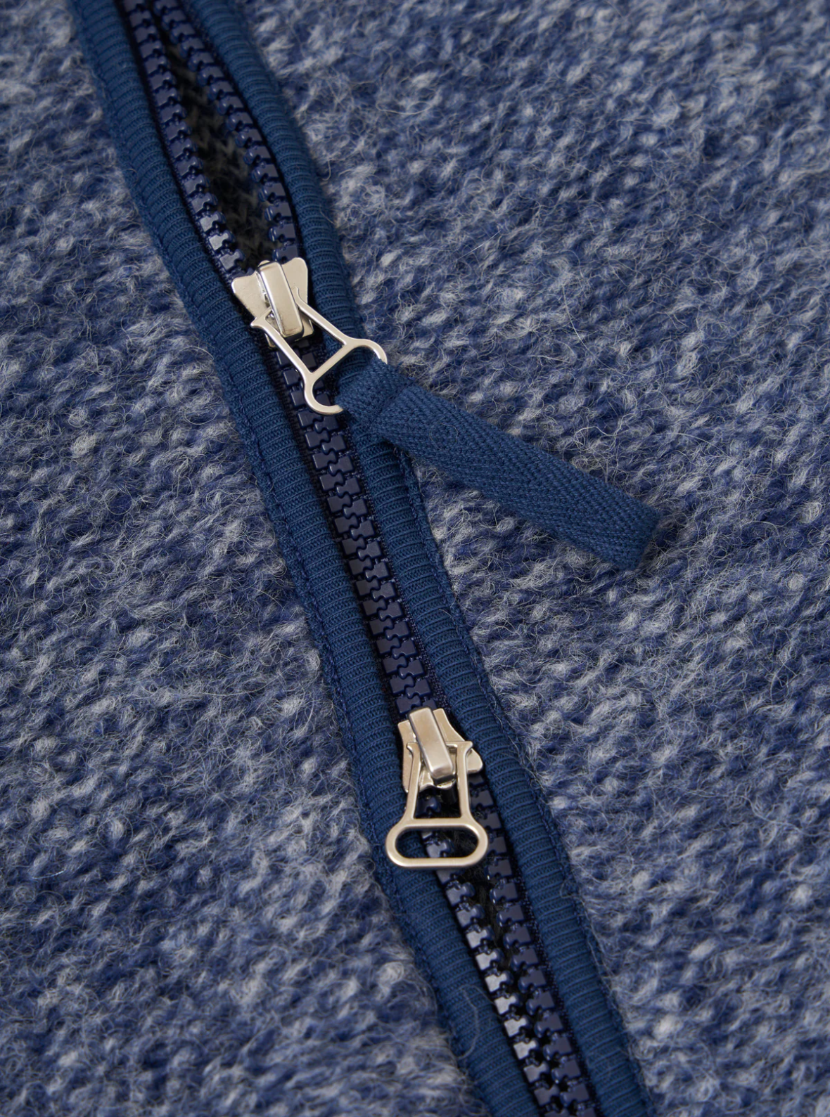 Universal Works Six Wool Fleece Climbing Gilet Blue