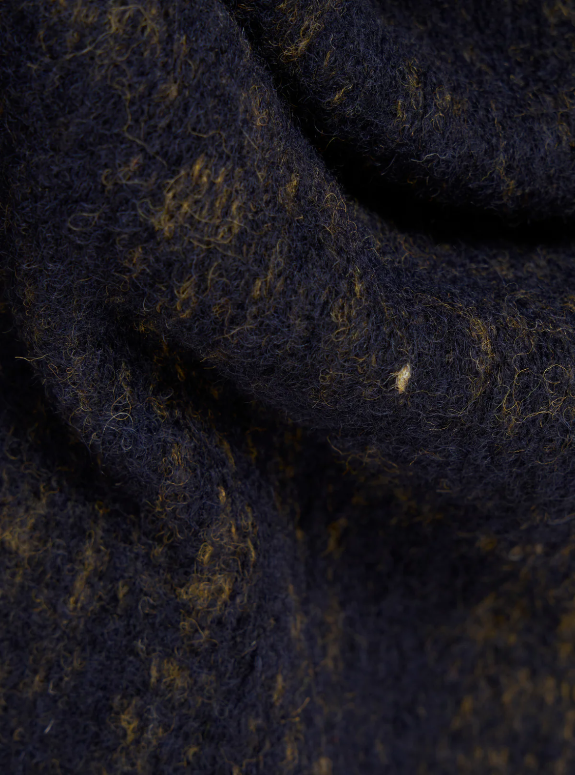 Universal Works Navy Marble Fleece Cardigan