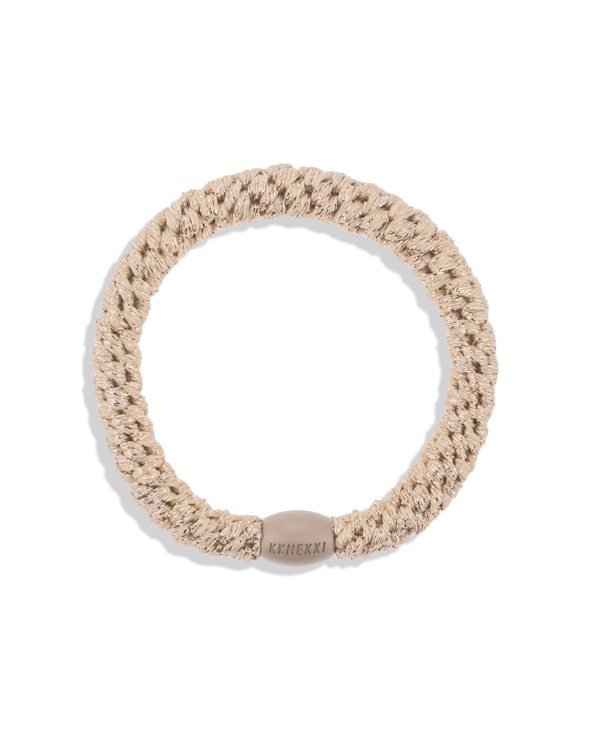 Kkneki Beige glitter hair tie