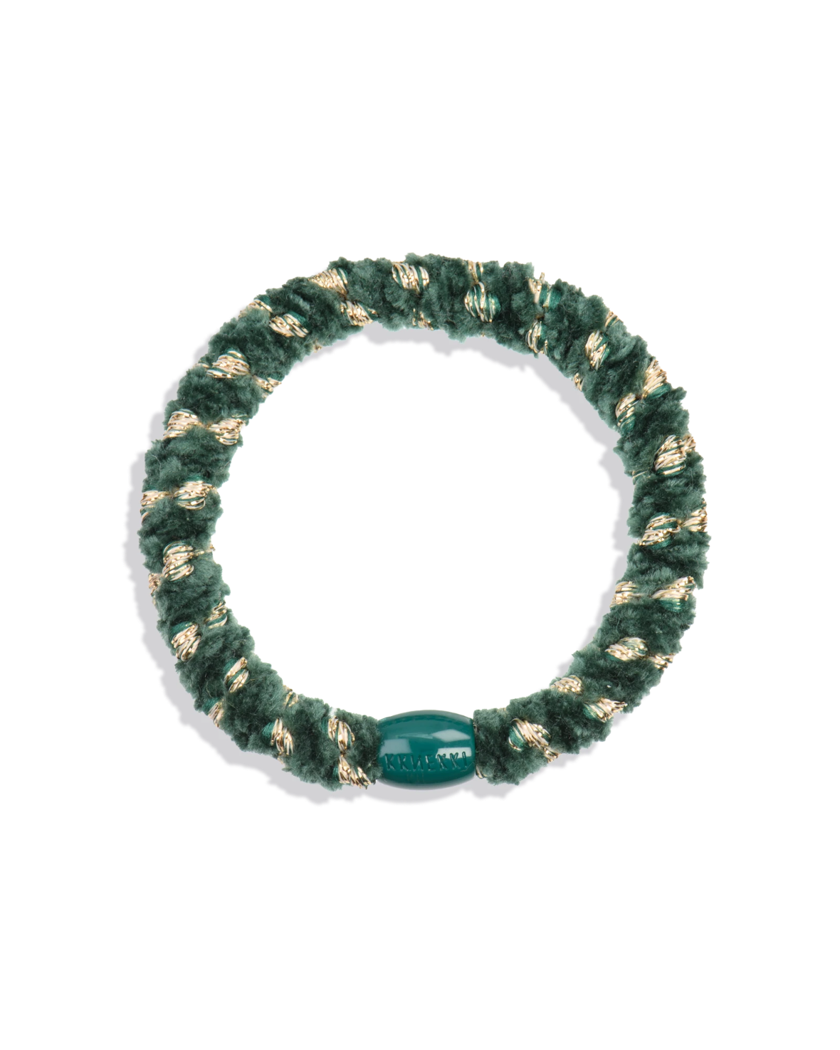 Kkneki Velvet stripe Green hair tie