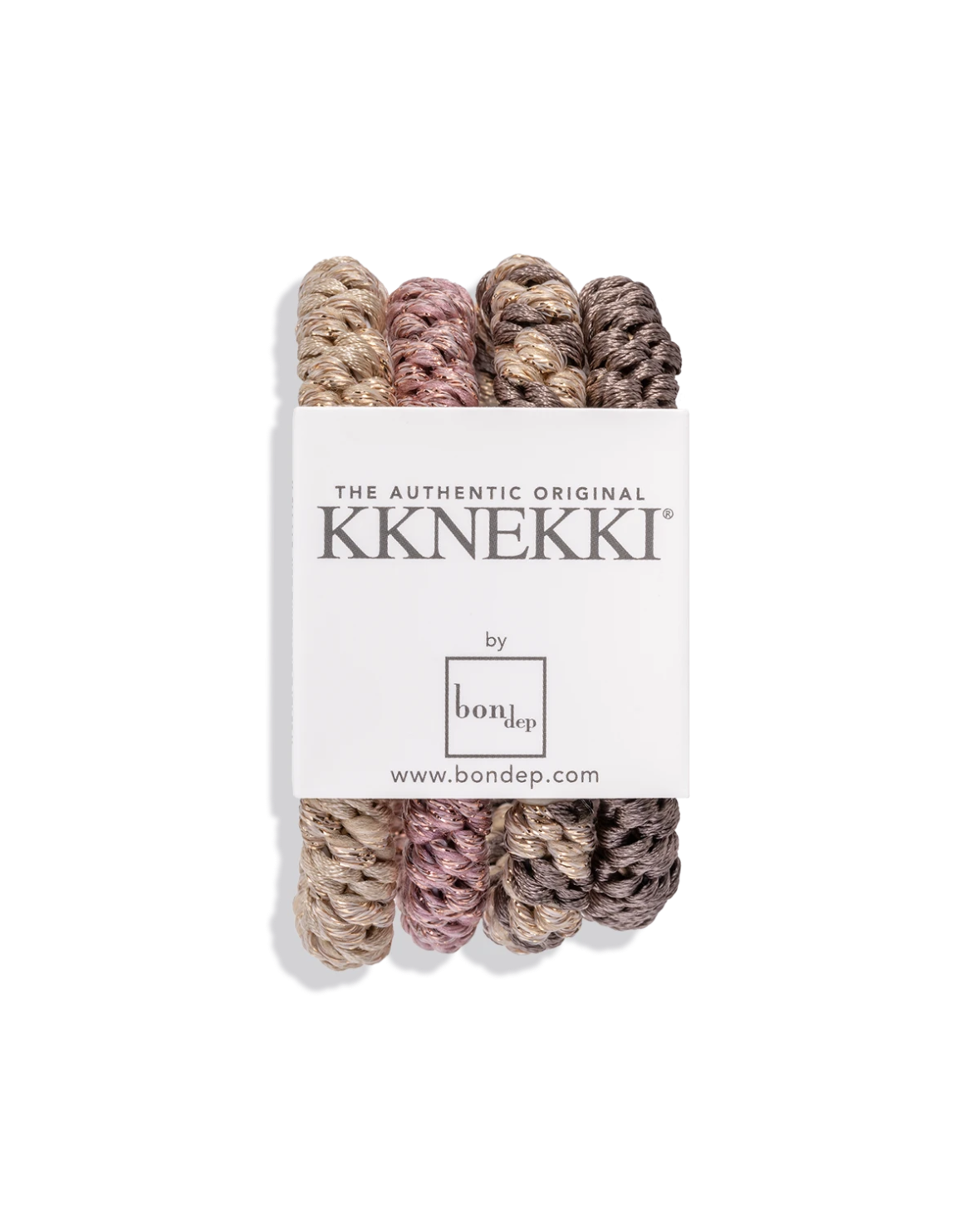 Kkneki 4 pack bundle #10 (beige glitter) hair ties