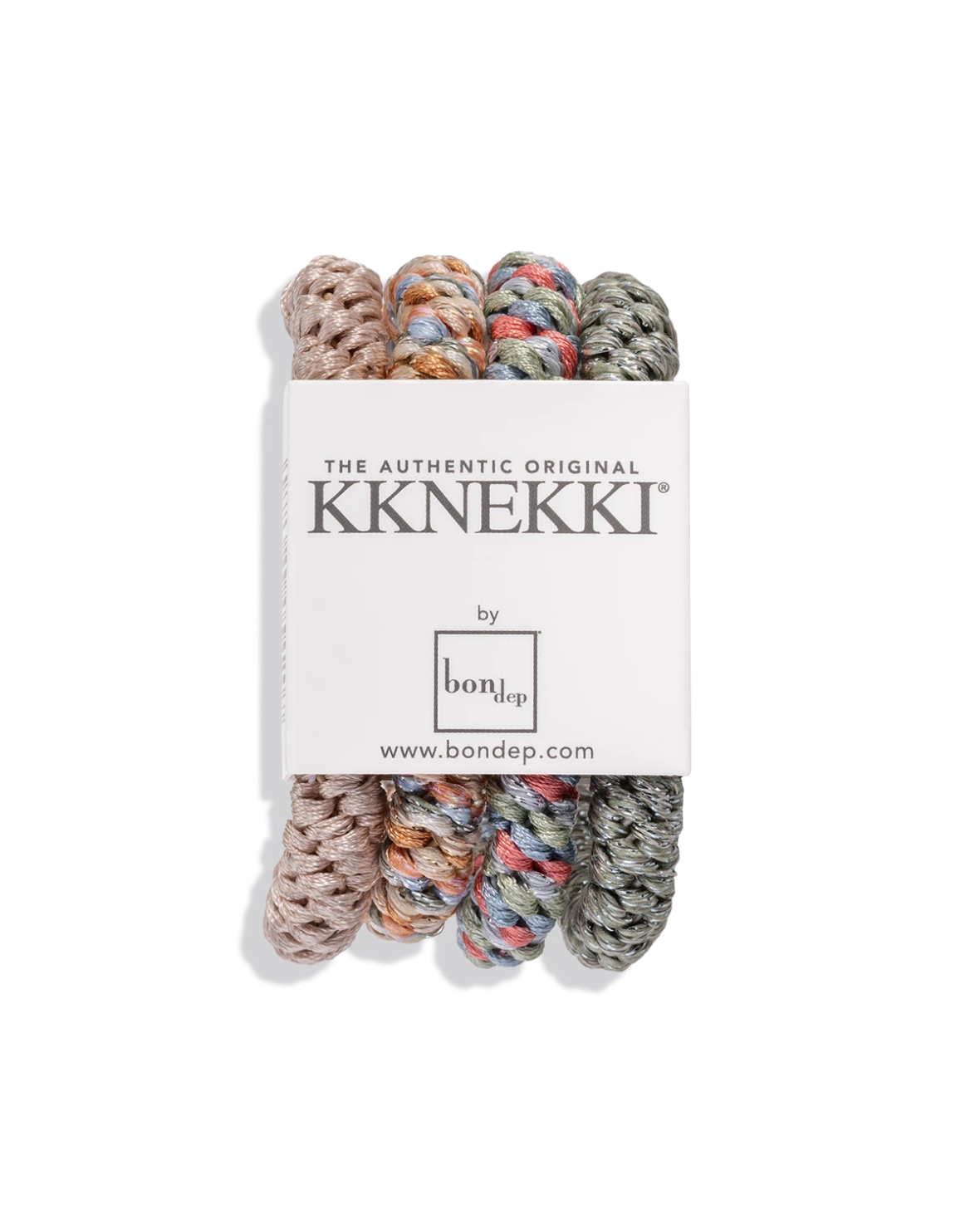 Kkneki 4 pack bundle #21 (green/beige) hair ties