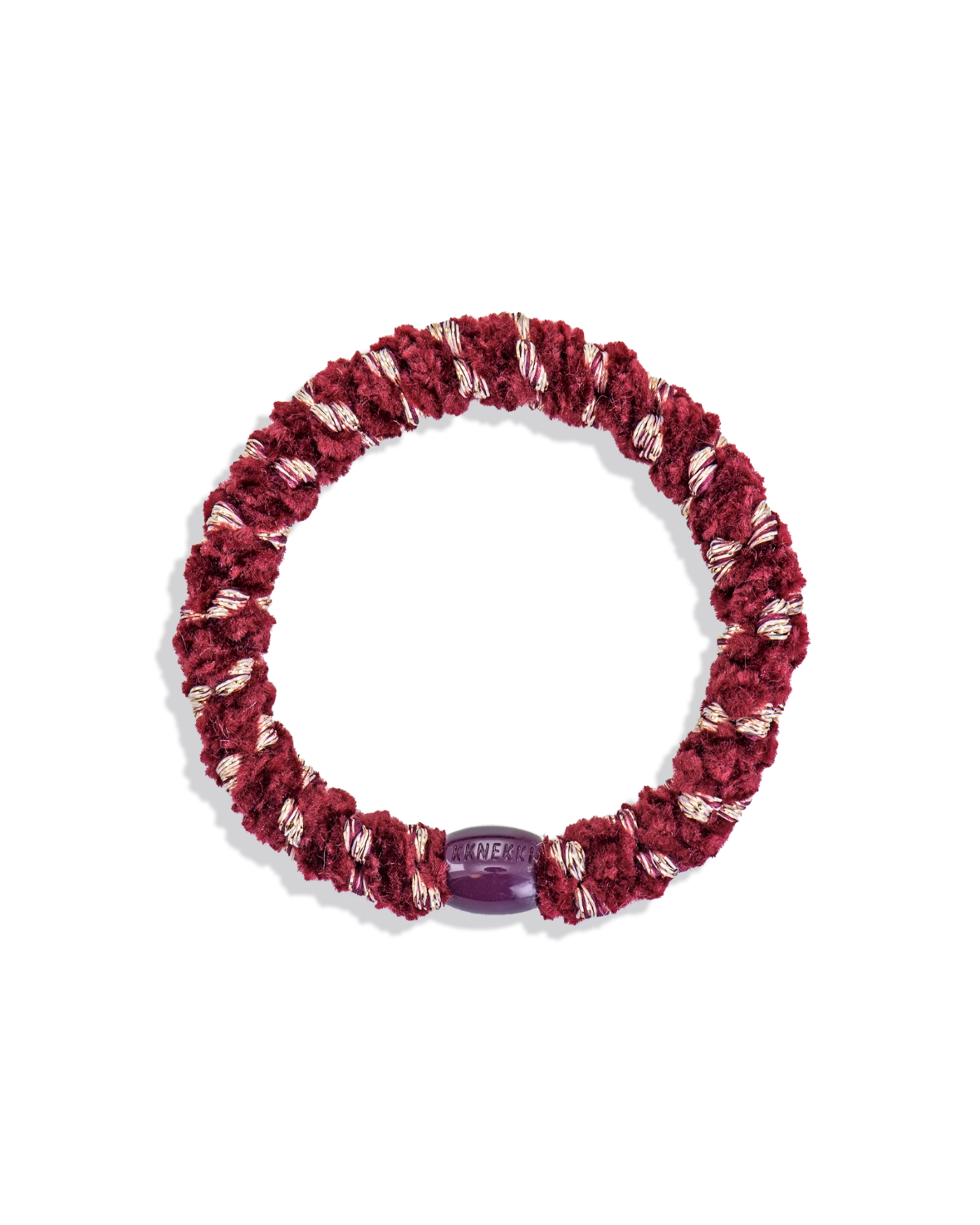 Kkneki Velvet stripe Bordeaux hair tie