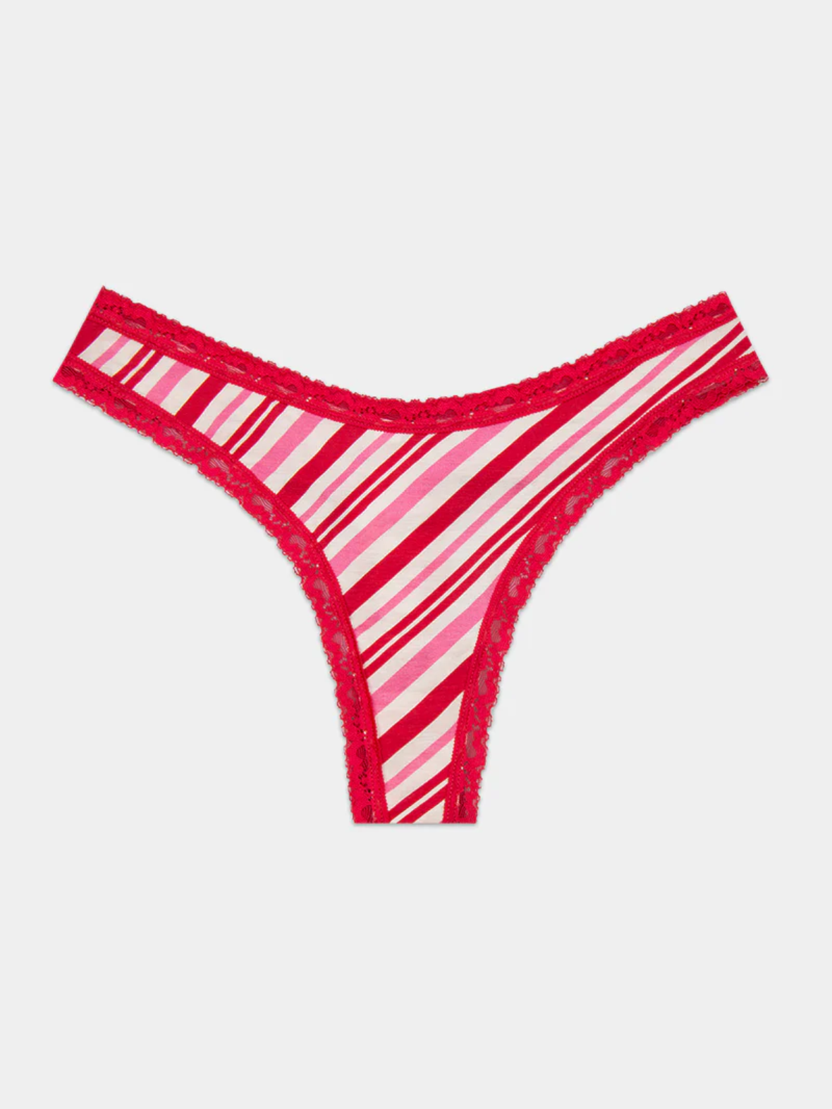 Stripe and Stare Thong- Candy Cane Wishes