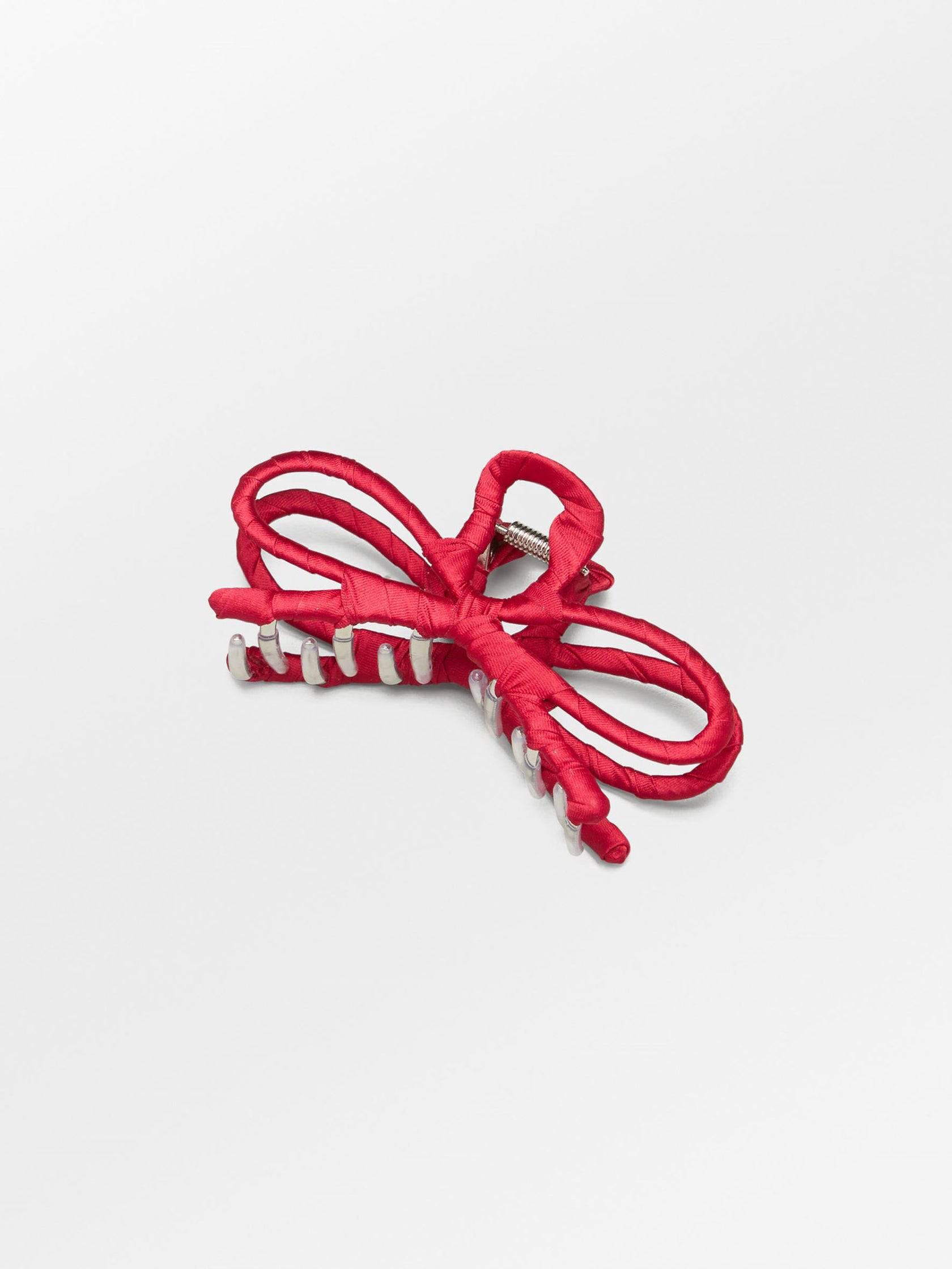 BECK SÖNDERGAARD Luster Bow Hair Claw- Savvy red