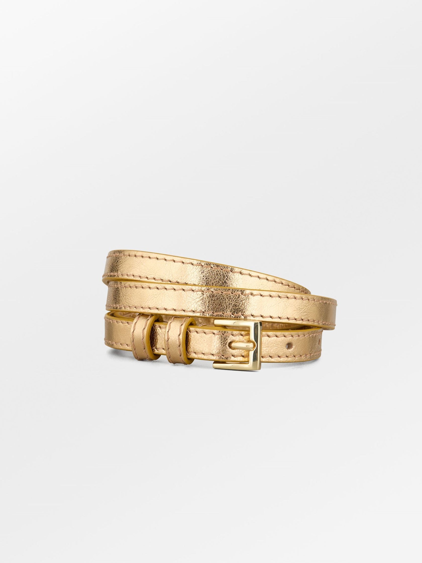 BECK SÖNDERGAARD Glaze Aria Leather Belt - Gold