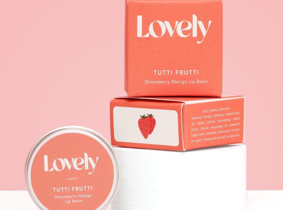 Lovely Skincare Tutti Frutti Strawberry Mango Lip Balm
