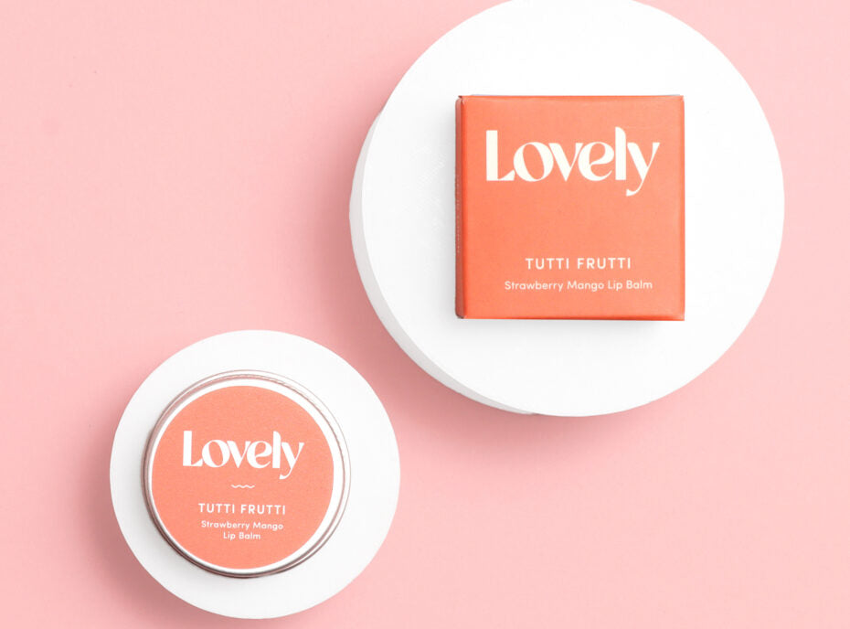 Lovely Skincare Tutti Frutti Strawberry Mango Lip Balm
