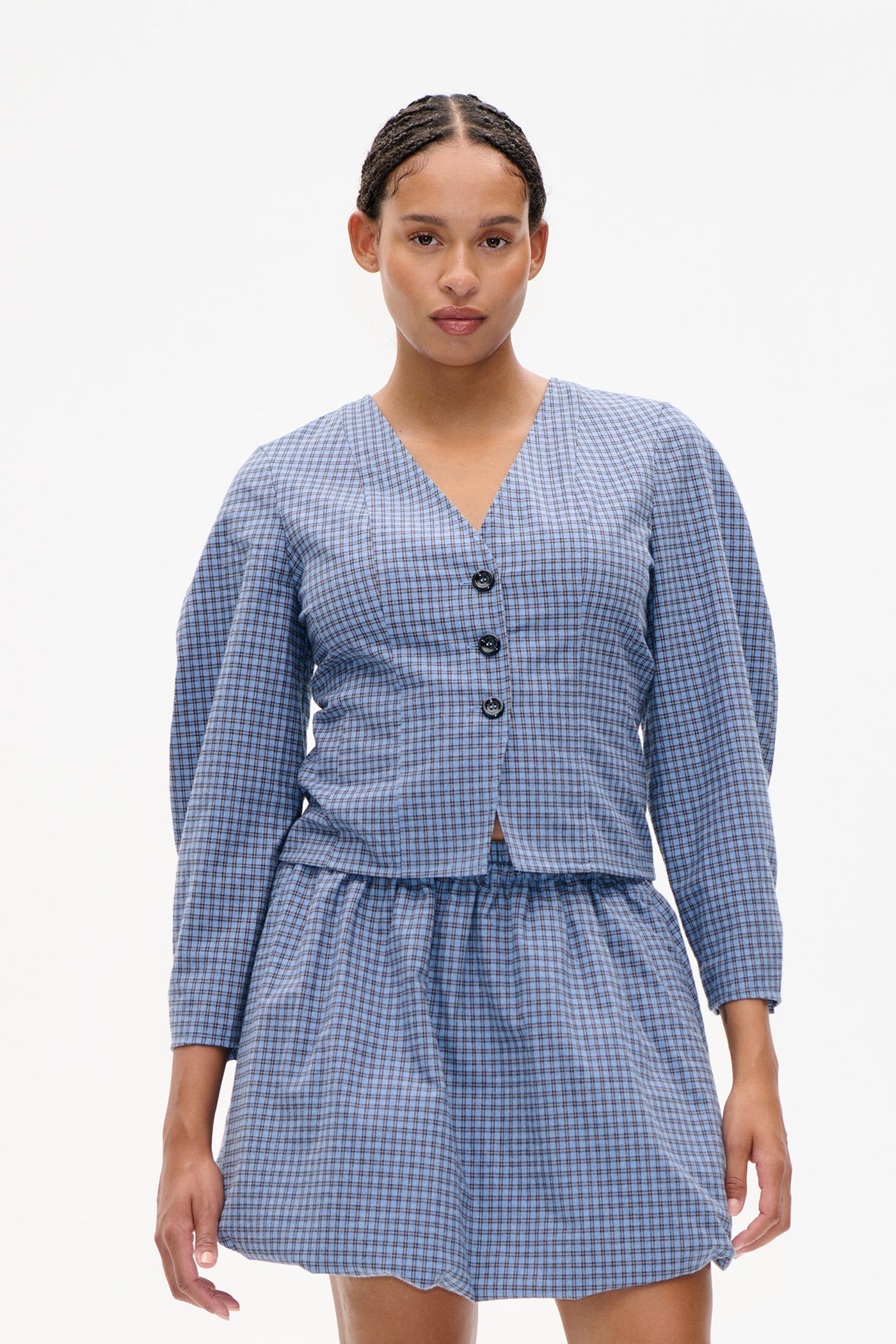 Baum Und Pferdgarten Millea Shirt Blue Flannel Check