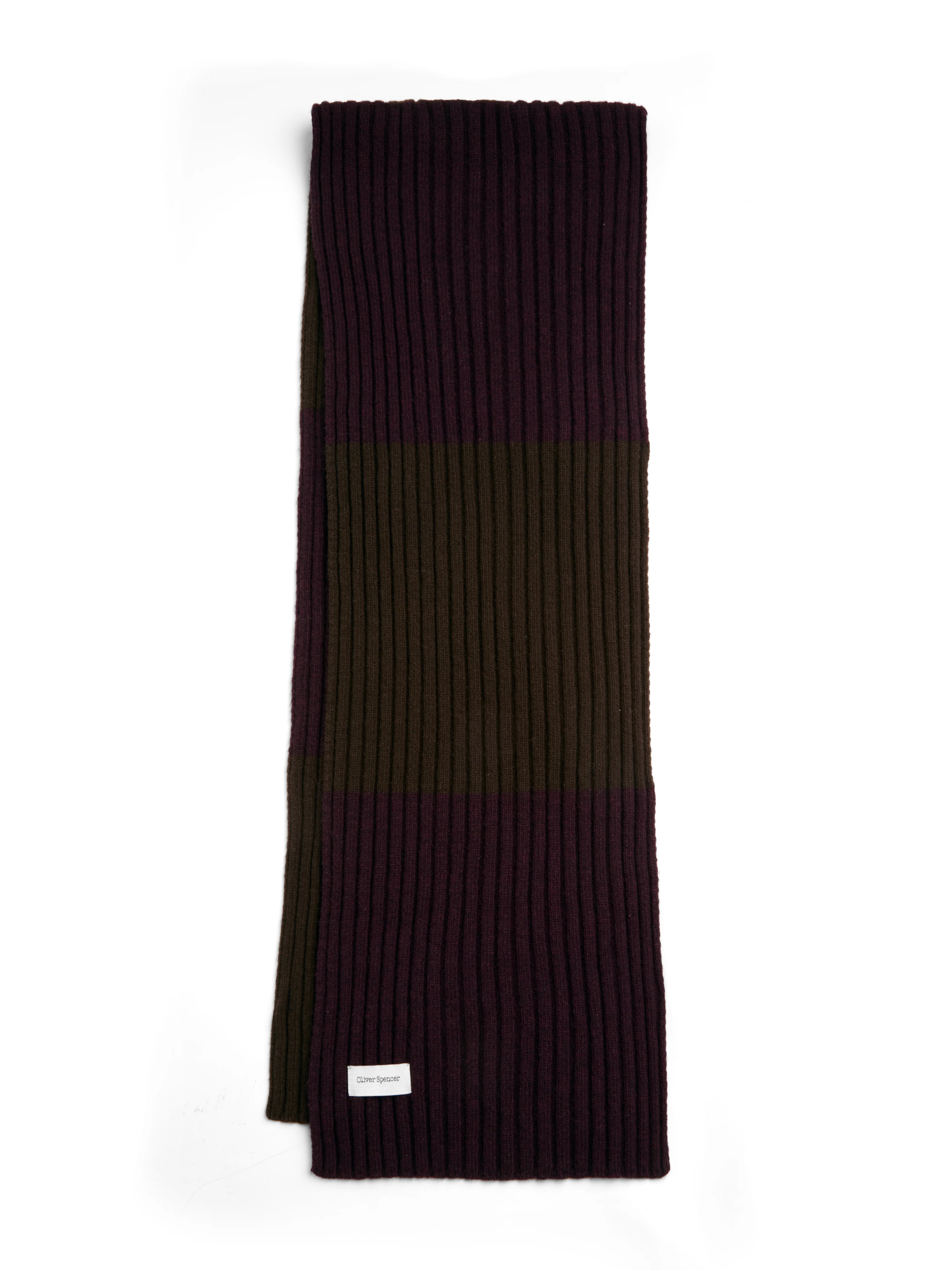 Oliver Spencer Soane Scarf Rib Brown/Purple