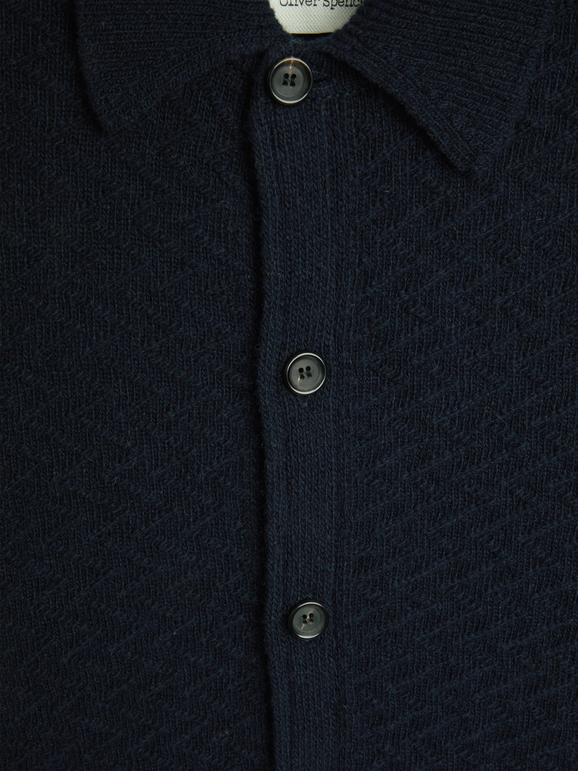 Oliver Spencer Britten Knitted Cardigan Jarvis Navy