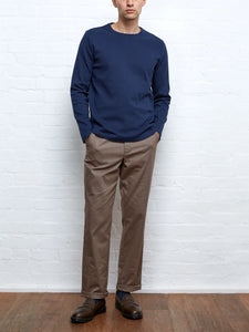 Oliver Spencer Heavy Long Sleeve T-Shirt Tavistock Navy