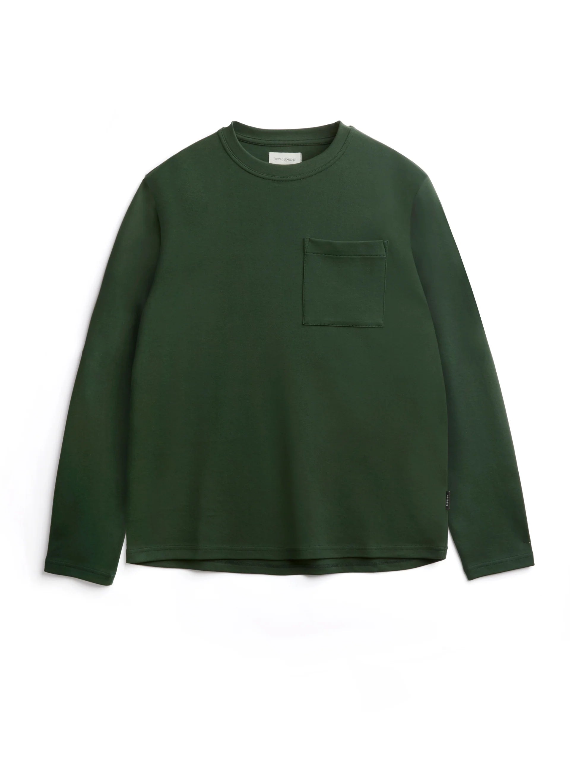 Oliver Spencer Heavy Long Sleeve T Shirt Tavistock Dark Green
