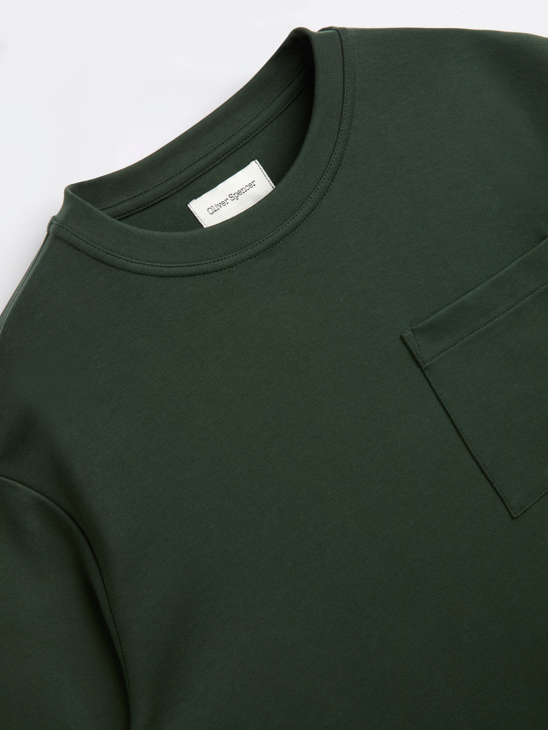 Oliver Spencer Heavy Long Sleeve T Shirt Tavistock Dark Green