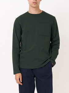 Oliver Spencer Heavy Long Sleeve T Shirt Tavistock Dark Green