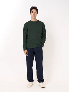 Oliver Spencer Heavy Long Sleeve T Shirt Tavistock Dark Green
