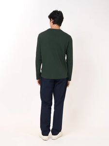 Oliver Spencer Heavy Long Sleeve T Shirt Tavistock Dark Green