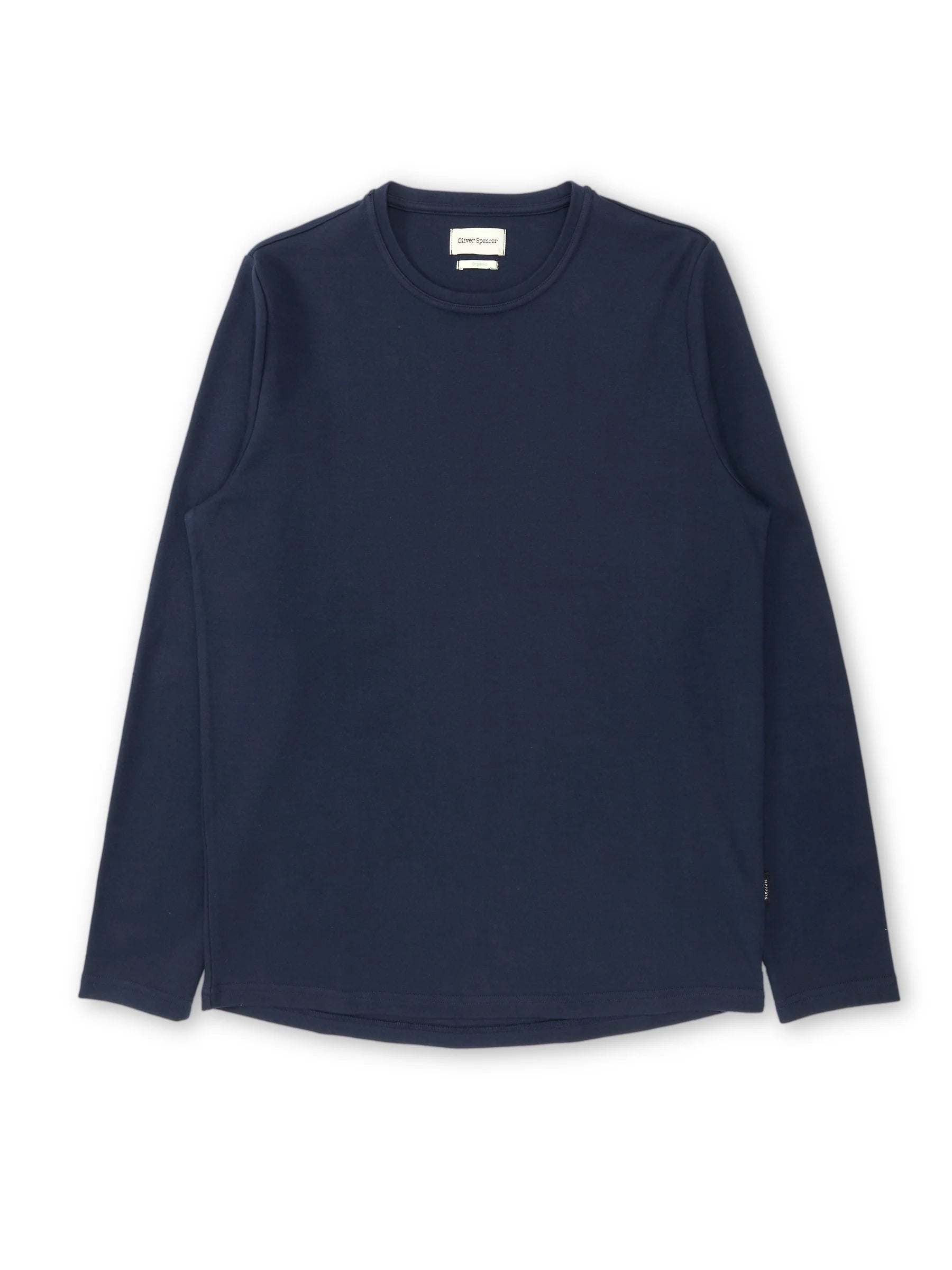 Oliver Spencer Heavy Long Sleeve T-Shirt Tavistock Navy