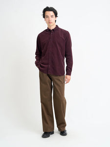 Oliver Spencer Brook Shirt Mersey Cord Plum
