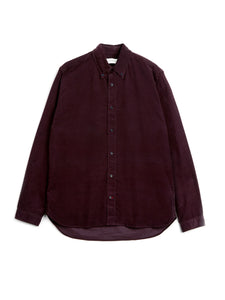 Oliver Spencer Brook Shirt Mersey Cord Plum