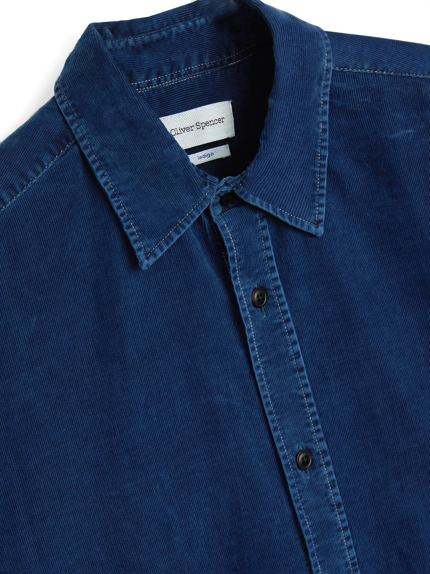 Oliver Spencer Atlanta Long Sleeve Shirt Newson Cord Indigo