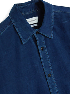 Oliver Spencer Atlanta Long Sleeve Shirt Newson Cord Indigo