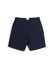 Oliver Spencer Pleated Shorts Bateman Indigo