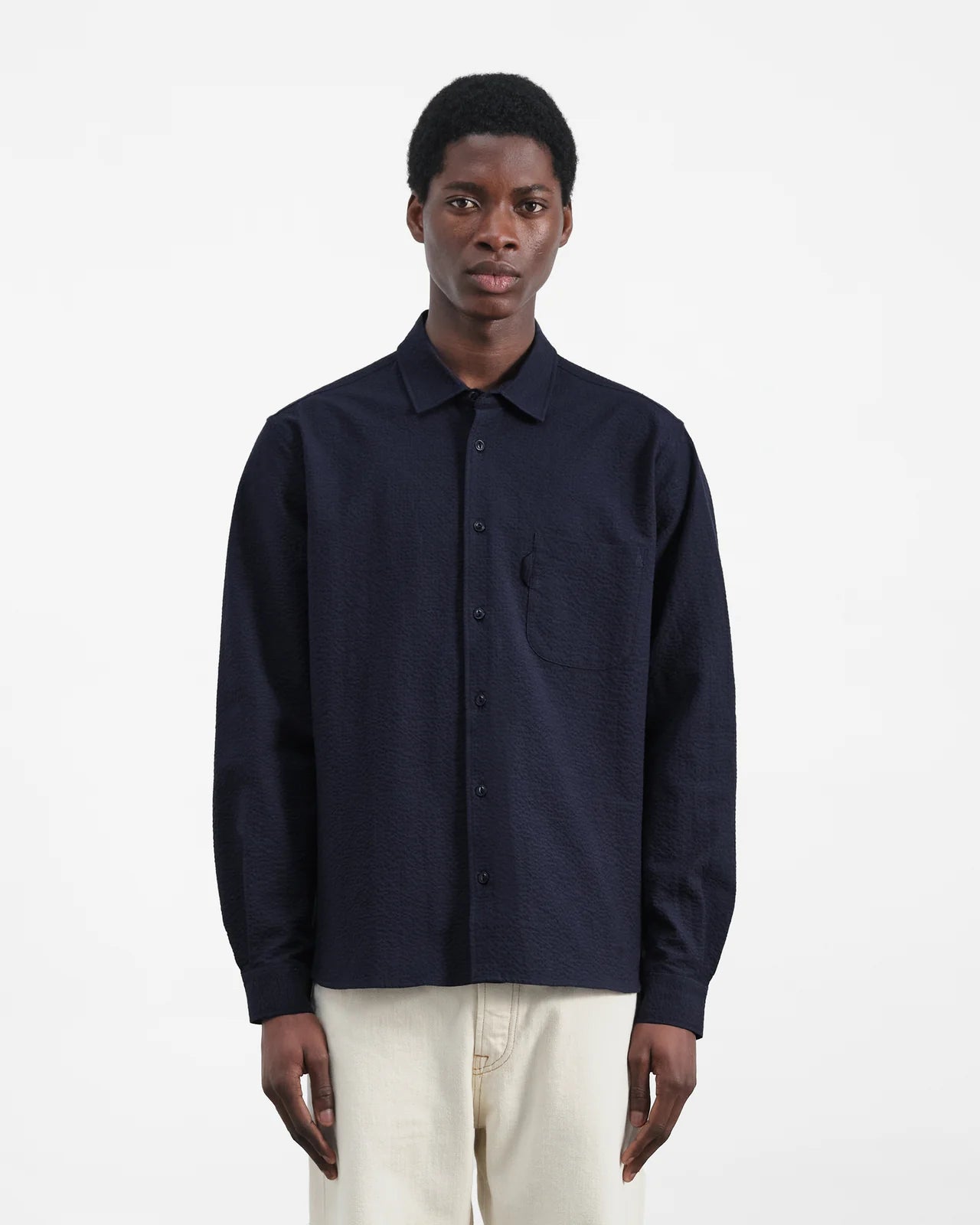 YMC Curtis Shirt - Navy Mens