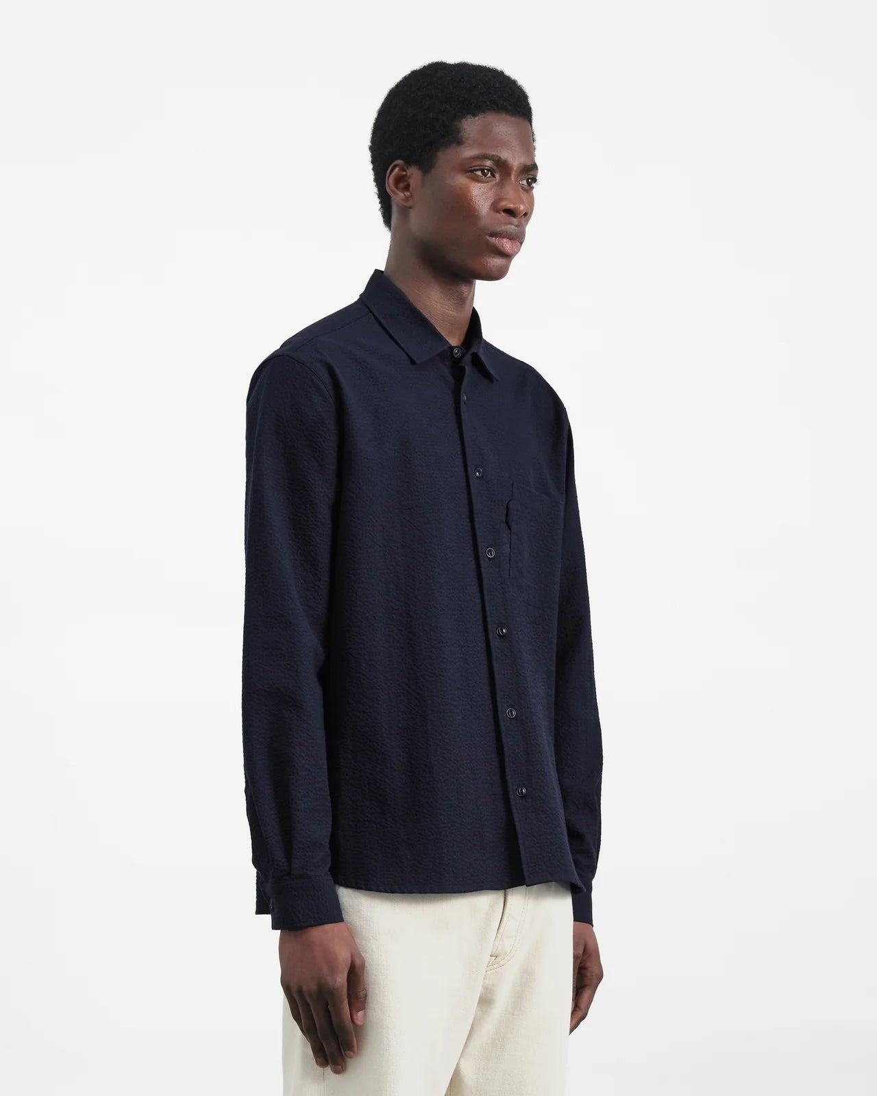 YMC Curtis Shirt - Navy Mens