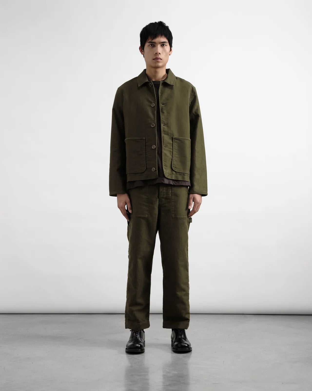 YMC Painter Trouser Olive Moleskin