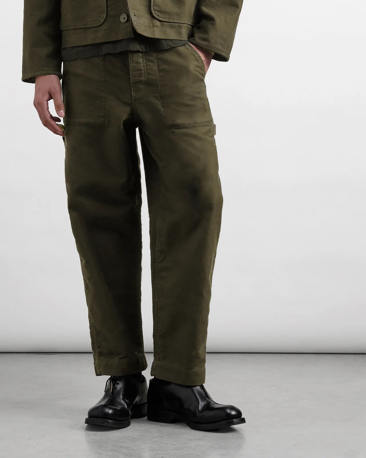 YMC Painter Trouser Olive Moleskin