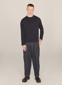 YMC Mens Monterey L/S T-Shirt Navy