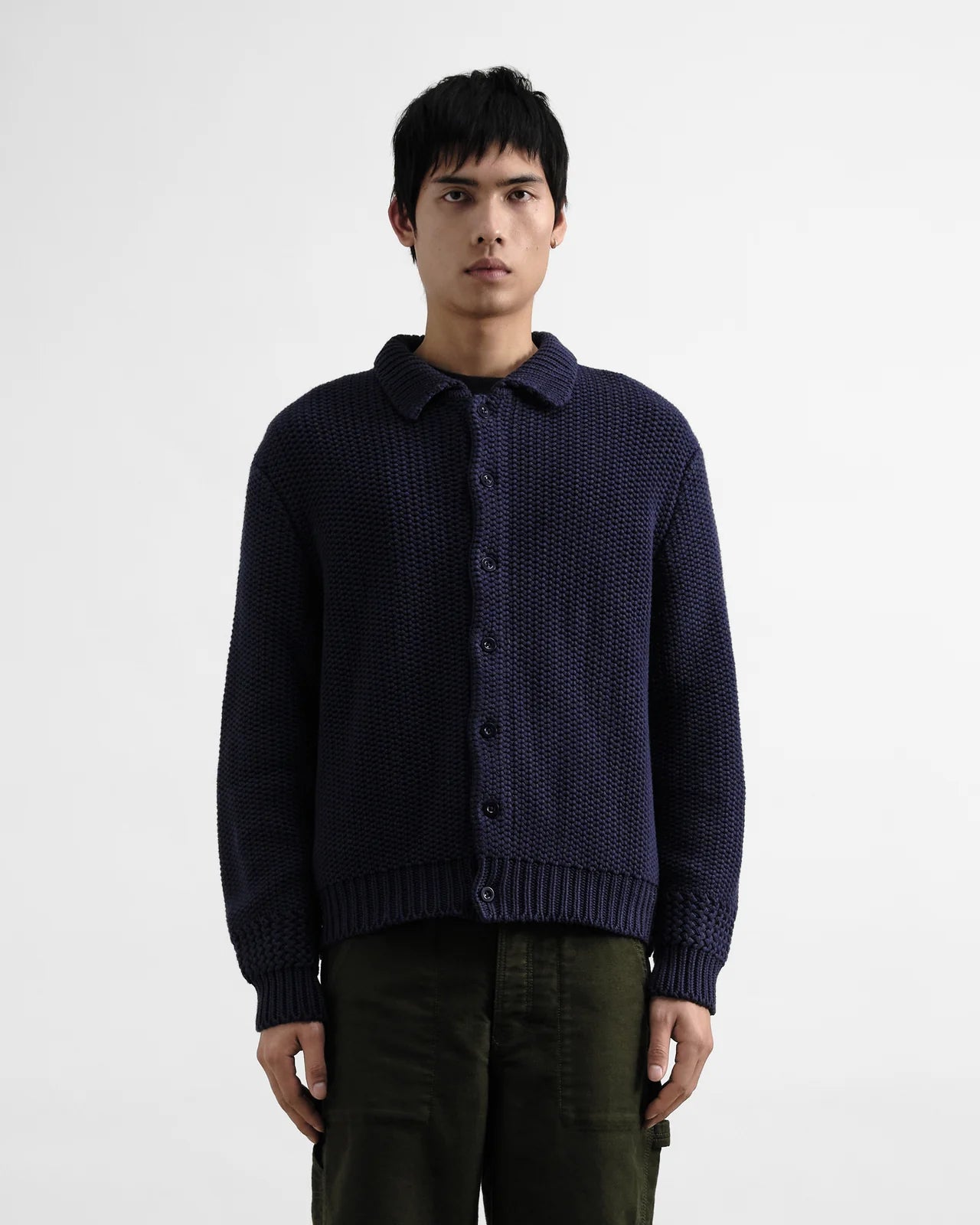 YMC Ratpack Cardigan - Navy