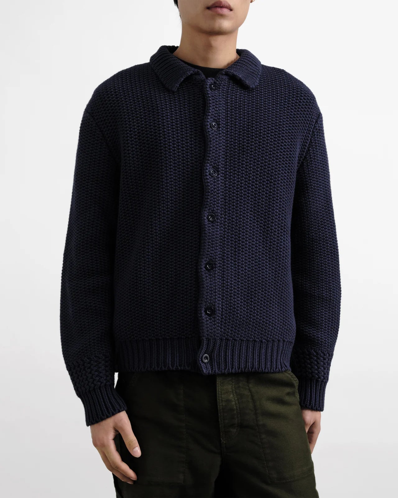 YMC Ratpack Cardigan - Navy