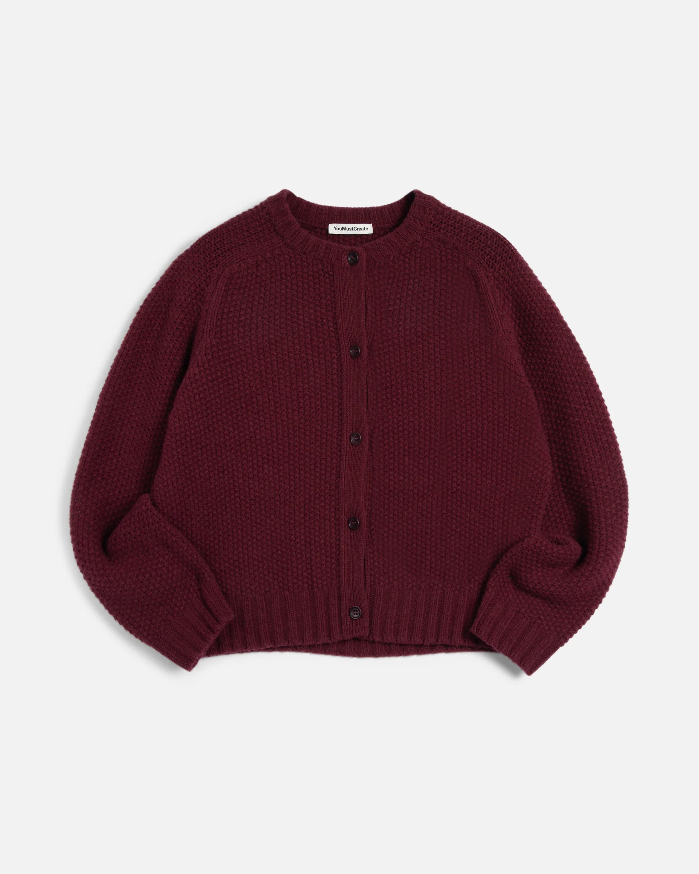 YMC Atomic Cardigan Burgundy