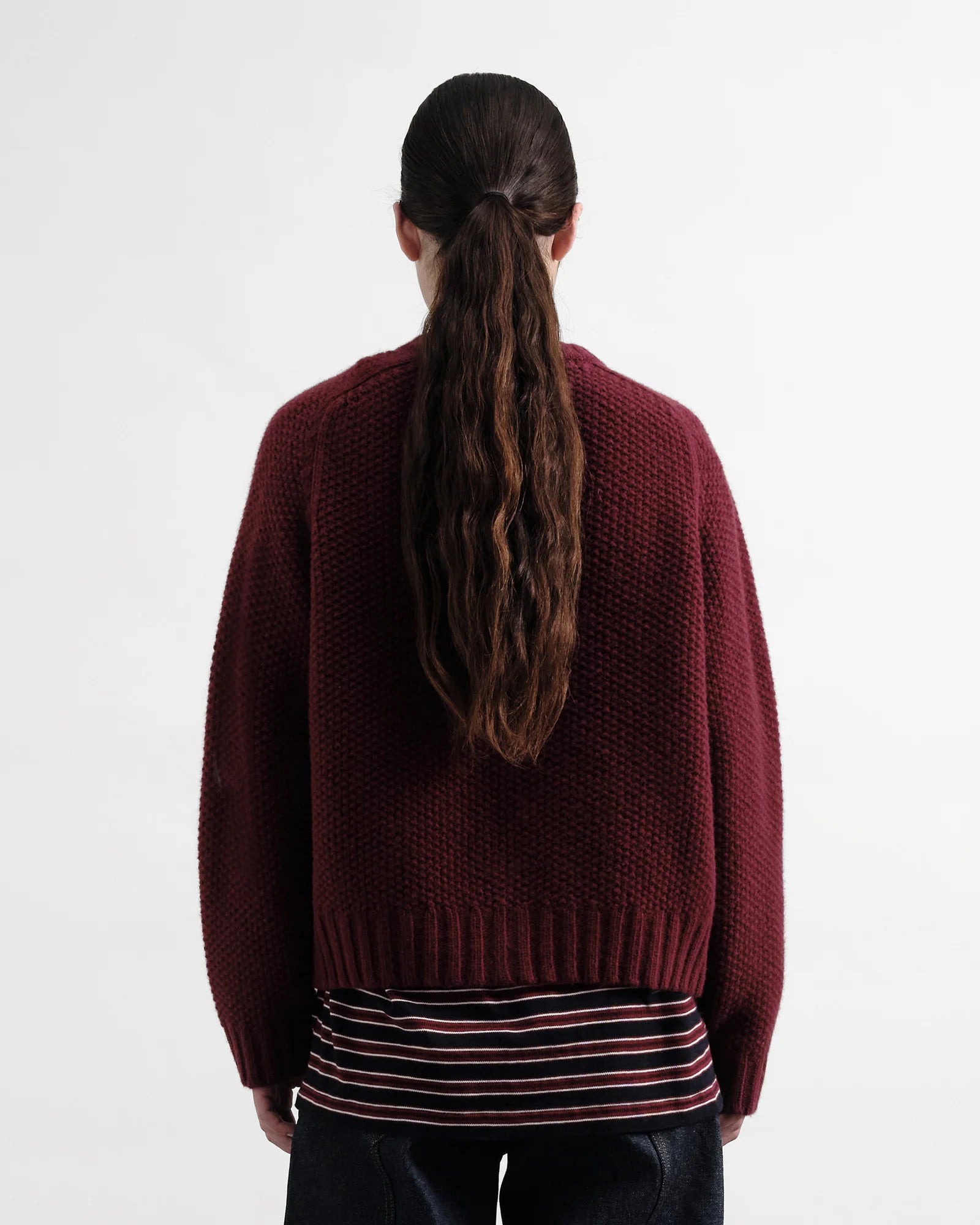 YMC Atomic Cardigan Burgundy
