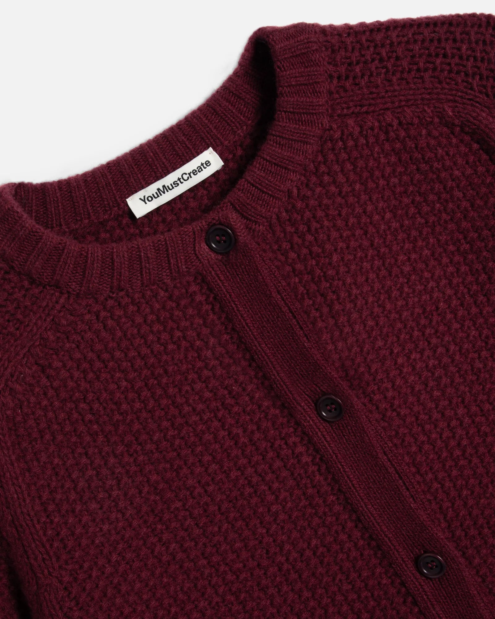 YMC Atomic Cardigan Burgundy
