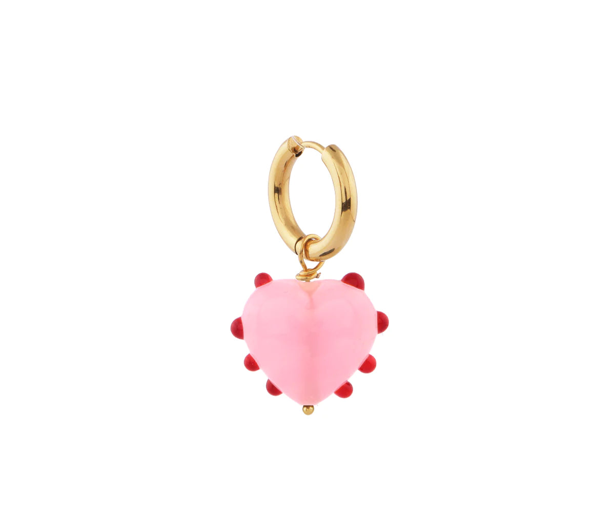Sandralexandra Milagros Heart Pink Earrings