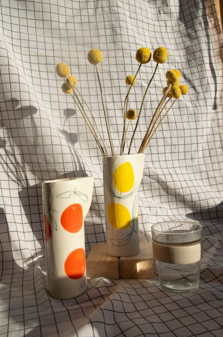 Martha Duncan Orange Pourer Vase