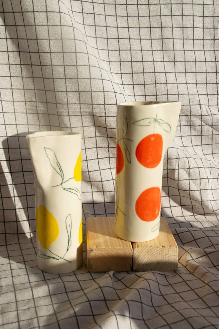 Martha Duncan Orange Pourer Vase