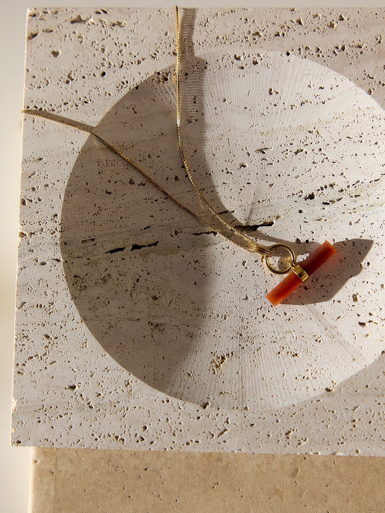 Rachel Jackson Vitality Carnelian T-Bar Necklace