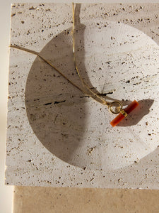 Rachel Jackson Vitality Carnelian T-Bar Necklace